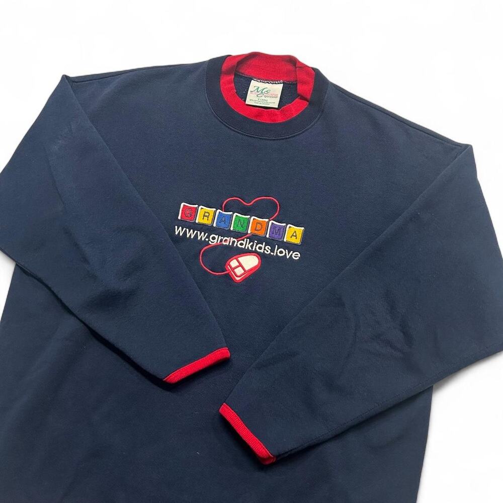 Vintage grandma grandkids love navy